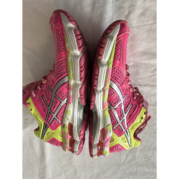 Asics Gel Kayano 21 C459N 3591 Pink Yellow Sz 1.5 Shoes Girls Kid Youth - Picture 12 of 15